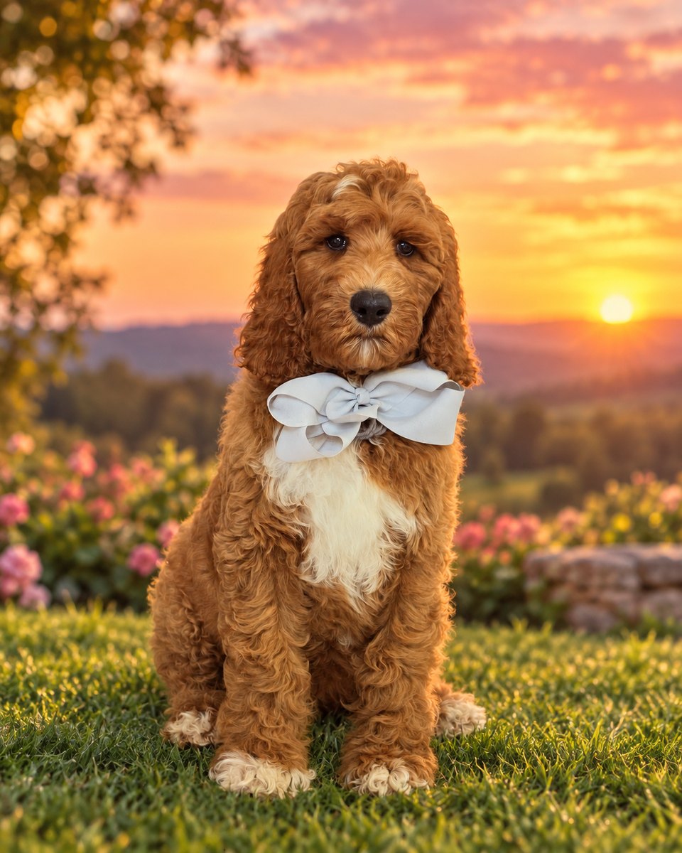 Charlie Rae's Silver Bow Boy, Multigen Standard Goldendoodle puppy at Texas Doodles